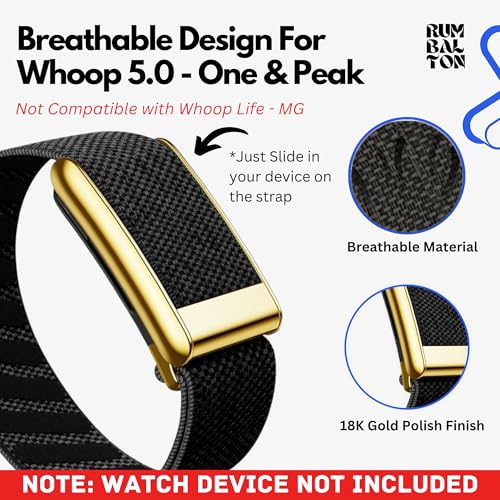 Image of Nylon Strap Compatible with Whoop 5.0 Band Strap - Durable, Adjustable Fitness Tracker Strap | Breathable, Comfortable Bands for Workout, Sleep, and Health Monitoring (Device Not Included)