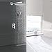 EMBATHER 12 Inches Shower Drain with Removable Strainers,PVC Shower Drain Base for Bathroom Floor Drain,Brushed Nickel Stainless Finished