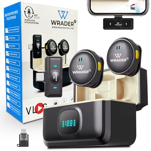 Wireless Microphone with Noise Cancellation, Magnetic Collar Clip...
