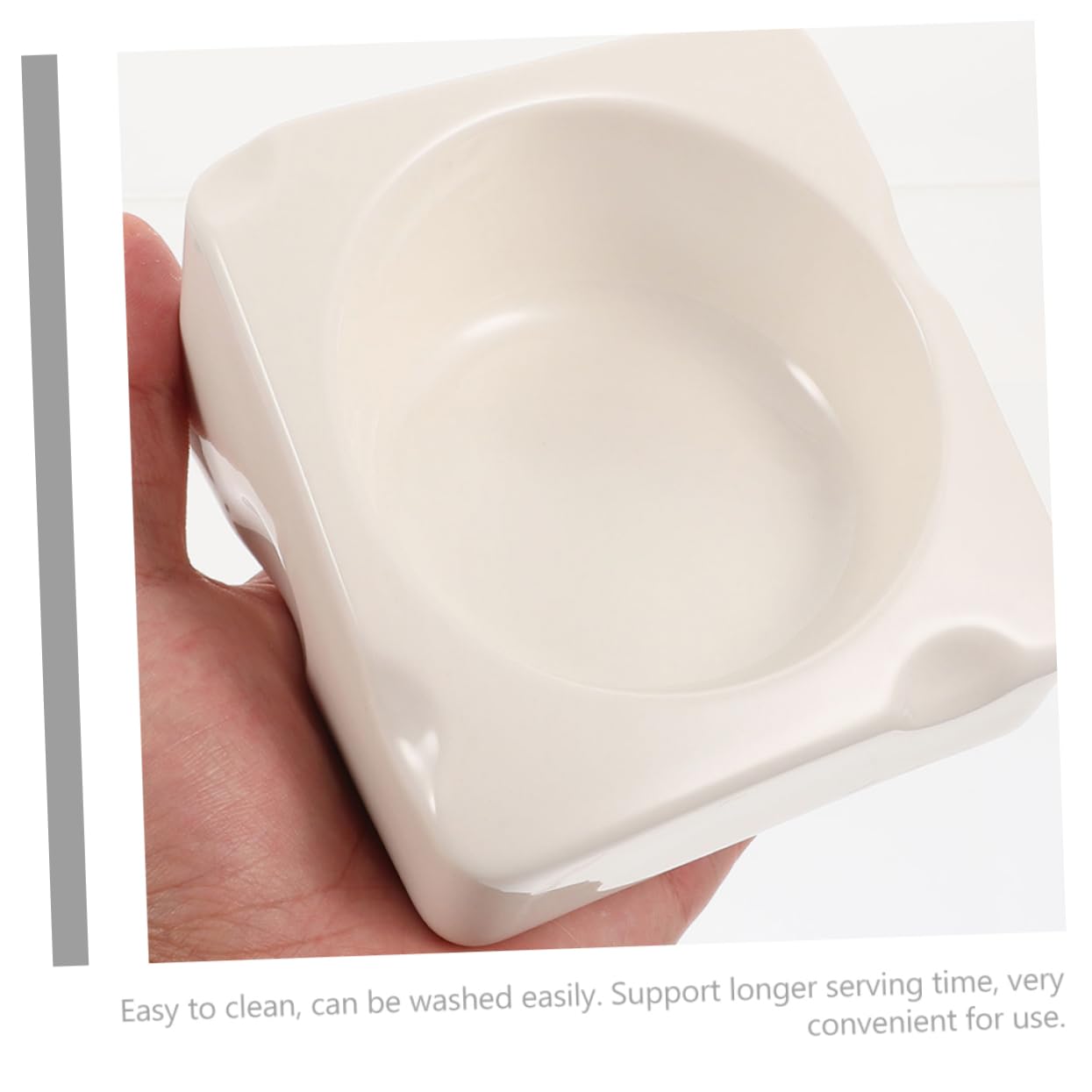 VICASKY Hamster Food Bowl Ceramic Feeding Dish for Pets for Guinea Pigs Chinchillas and Rats Durable Easy to Prevents Spills for Pet Cages