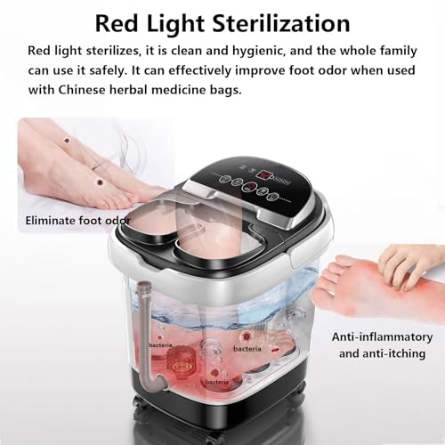 Massaggiatore elettrico per piedi, vasca idromassaggio con massaggio automatico, riscaldamento, pressione e modalità di impastamento