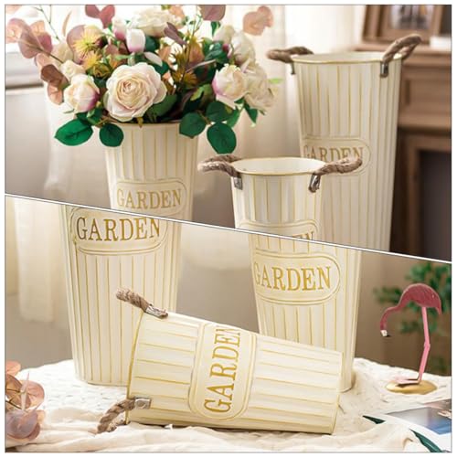 Vase en fleurs séchées beige rétro pour une ambiance douce de bureau - 7