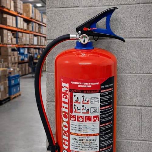 Image of ABC Multipurpose Dry Powder Fire Extinguisher - ISI Certified, Portable & Easy to Use - for Home, Office, Car, Shop, Kitchen - Fire Safety Equipment (9kg)