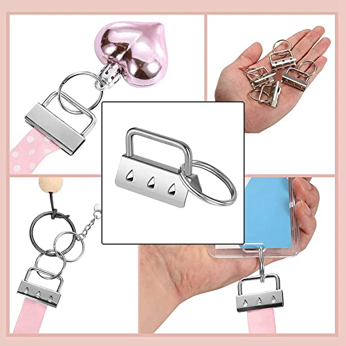Dovhmoh 50Pcs Key Fob Hardware with Split Rings Set Tail Clips for Wristlet Clamp Lanyard Keychain DIY Tool with Ring - Image 4