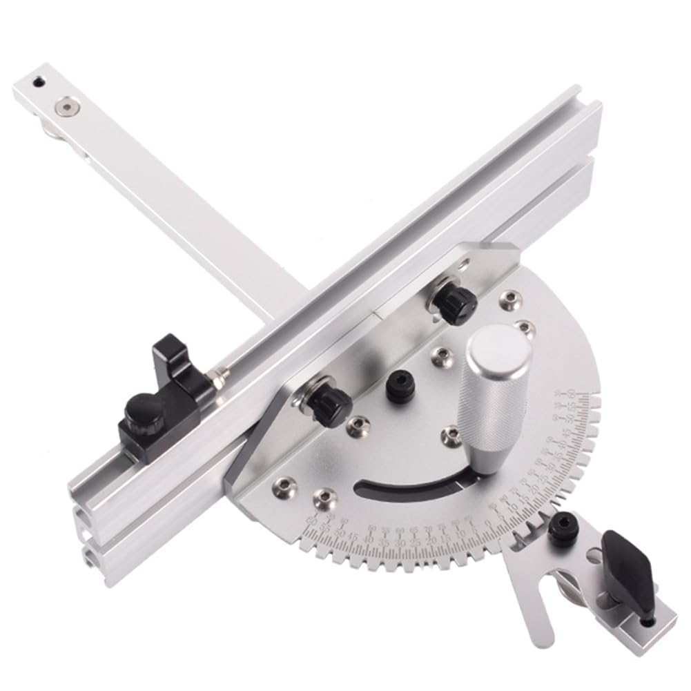 UDSKNV[KSL Woodworking Push Handle Adjustable Angle Disc Slide Aluminum Push Ruler Bandsaw Inverted Trim DIY Auxiliary Tool 250mm