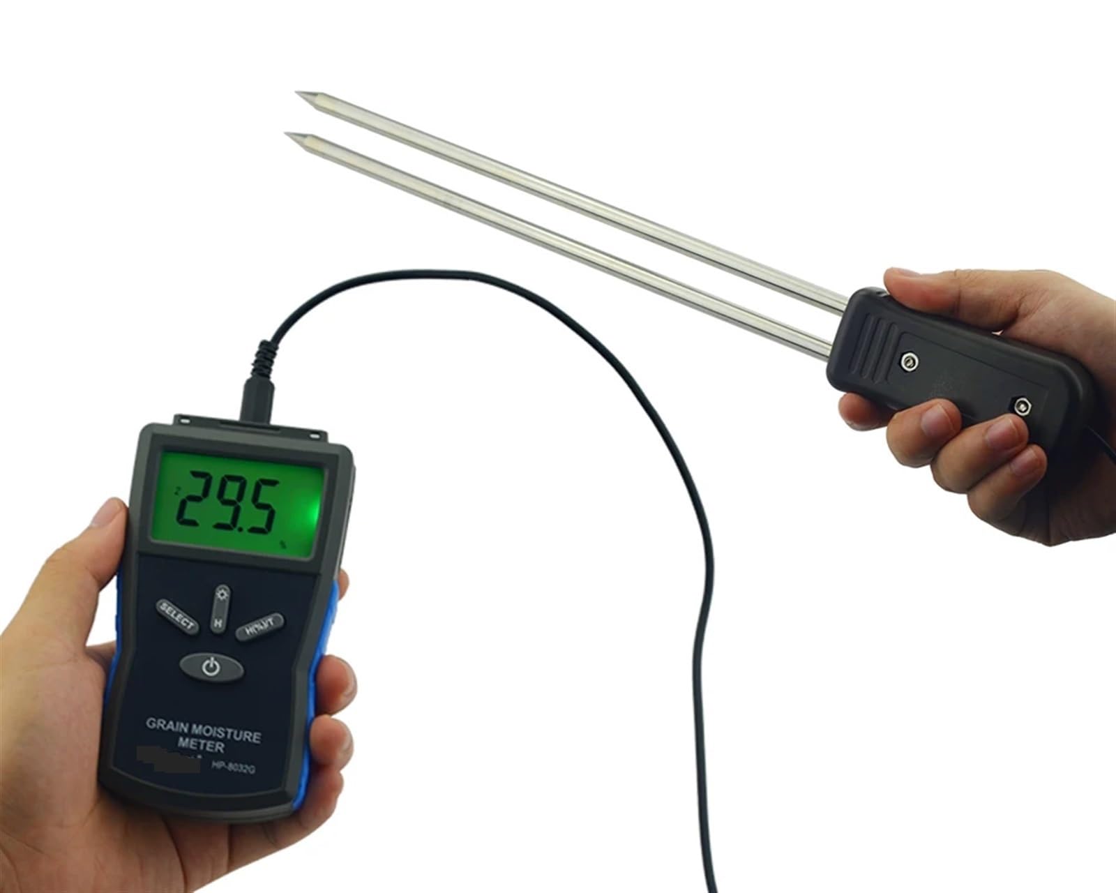 Medidor de humedad grano Digital HP-8032G 2~30% pantalla LCD probador contiene trigo madera maíz arroz prueba higrómetro portátil,Monitoreo preciso