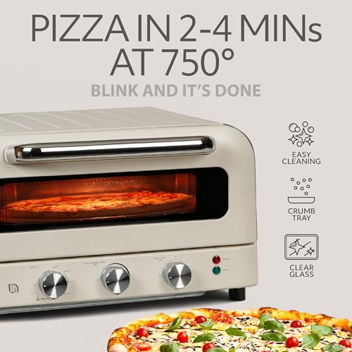 Image of WILLOW Eco Series Electric Indoor Pizza Oven - 1800W, 5 Presets, Heats up to 750F, Countertop Pizza Maker with 12 inch Ceramic Stone for Pizzeria-Style Crust, Scraper and Cutter Included Horno Para Pizza