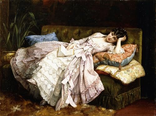 Art Posters Auguste Toulmouche, l'affiche murale haut de gamme Une beauté couchée 60x90