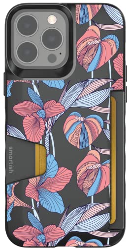 Smartish® iPhone 13 Pro Max Wallet Case - Wallet Slayer Vol. 1 [Slim + Protective] - Oh Lily - Drop Tested 6FT - Credit Card Holder - Floral Case for Women - Fits Apple iPhone 13 Pro Max