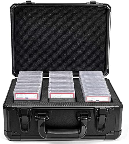 Baseball Card Display Case Trading Card Storage Box Sports Card Case  PENNZONI - Sports Card Display Frame Lockable - 70 Ungraded Cards Case With  UV Protection. Card Display For Football & Basketball
