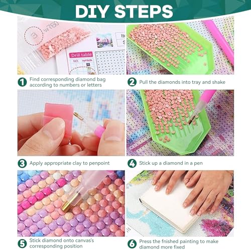 Image of SANYUN Diamond Painting Kits,DIY Garden Cat Diamond Art Kits for Adults, Round 5D Animal and Flower Gem Art for Adults Crafts Pictures for Home Wall Decor Gifts 12 x 16 Inch