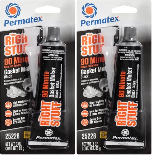 Image of Permatex 25228 The Right Stuff 90 Minute Black Gasket Maker,3 oz,1 Count (Pack of 2)