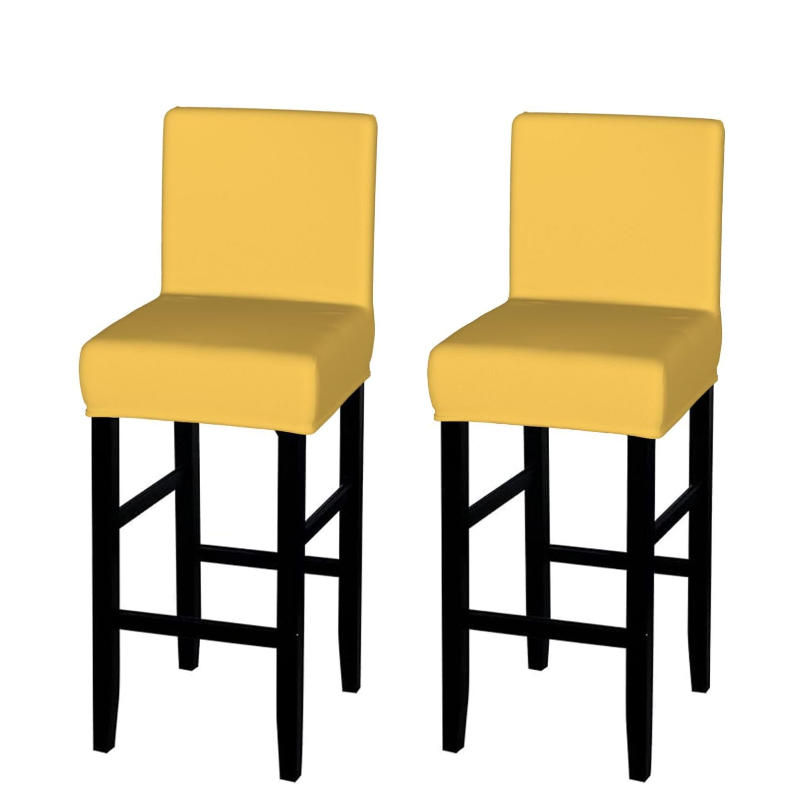 SXZVVBN yellow Stretch Bar Stool Covers Dining Seat