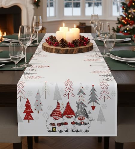 KAMACA Tischläufer 40x140 cm Winter- & Weihnachts-Tischdecke mit...