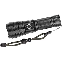 Rechargeable Flashlight High Lumens,12000LLED Powerful Super Bright Flashlight,5 Mode Zoom Tactical Flashlight High Power Waterproof Home Emergency Light
