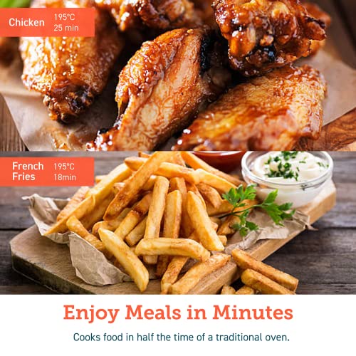 COSORI Hot Air Fryer, heteluchtfriteuse 3.5L, zonder olie met 13 programma's, 1500W, Airfryer XL voor 1-3 personen, 100 Duits receptenboekje, digitaal one-touch screen - Afbeelding 6