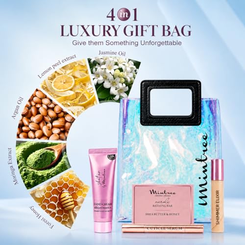 Image of Mintree 4 in 1 Bath and Body Care Gift Hamper for Women, All Skin Types