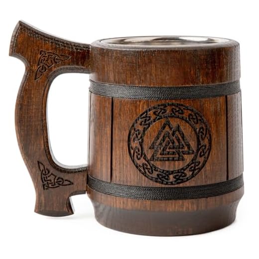 TESLYAR Chope à bière Viking 0.6 | Tasse à bière | Cadeau pour les Hommes | Cadeau Noël pour Homme | Shop de Biere | mug viking | chope a biere | Biere Cadeau | Nordique