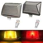 Benlari-Motorcycle-Front-Rear-Fender-Tip-Mud-Guards-Light-Smoked-Lens-Covers-with-LED-Bulbs-Compatible-for-Harley-Davidson-Electra-Glide-Road-King-Heritage-Softail