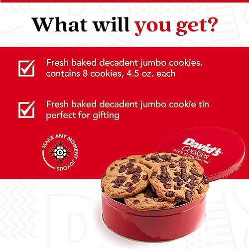 David's Cookies Fresh Baked Decadent Jumbo Cookies Triple Chocolate Chunk - Flavorful Gourmet Cookies - Ideal Food Gift for Corporate, Birthday, Fathers and Mothers Day, Get Well and Other Special - Image 3
