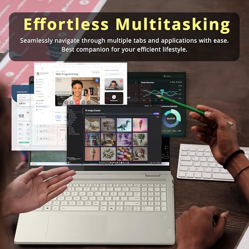 Image of Lenovo Yoga 7 2-in-1 Copilot+ Laptop, 16 inch WUXGA Touchscreen, AMD Ryzen AI 5 340, 16GB LPDDR5X, 1.5TB(512GB SSD+1TB Docking Station), Fingerprint, Backlit Keyboard,FHD Webcam, Win 11, Seashell