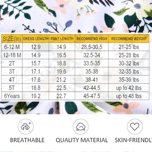 Image of Toddler Baby Girls-Fall-Clothes-Set Little Girls Floral Plaid Highlow Tunic Tops+Leggings Outfits Boutique Clothing