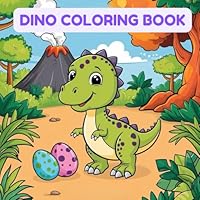 DINO COLORING BOOK: Coloring Book for Adults and Kids, Bold and Easy Designs for Relaxation with Dino (Bold & Easy Coloring) B0F5NN2STV Book Cover
