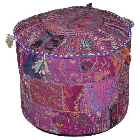 Rajasthali Traditional Decorative Ottoman Floor Cushion Cover