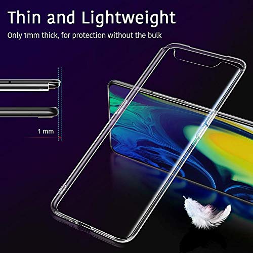 Image of Helix Bumper TPU Crystal Clear Transparent Back Cover Case for Samsung Galaxy A80 - Bum Transparent