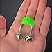 EatingBiting 20X Green Fishing Bells Spring Loaded Clamp Fishing Rod Bite Bait Tone Alarm with Twin Bells Ring Silver Tone Double Fishing Pole Bells ﻿