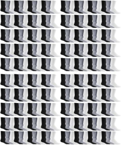 Yacht & Smith 300 Pairs Of Mens & Womens Wholesale Bulk Sports Crew, Athletic Case Pairs Socks, by SOCKS'NBULK (300 Paire Mixed Assorted, Mens 10-13 (Shoe Size 7-12))