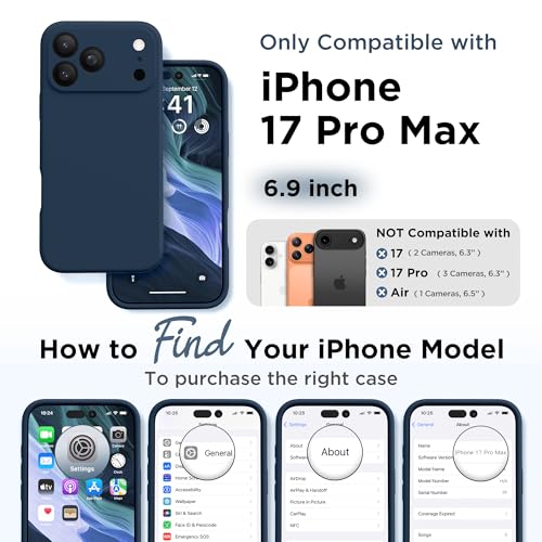 Image of GolbinBox Magnetic for iPhone 17 Pro Max Case, Silicone Cover, Ocean Blue