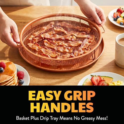 Image of GOTHAM STEEL Crisper Tray Air Fryer Basket for Oven, 12 Inch Round