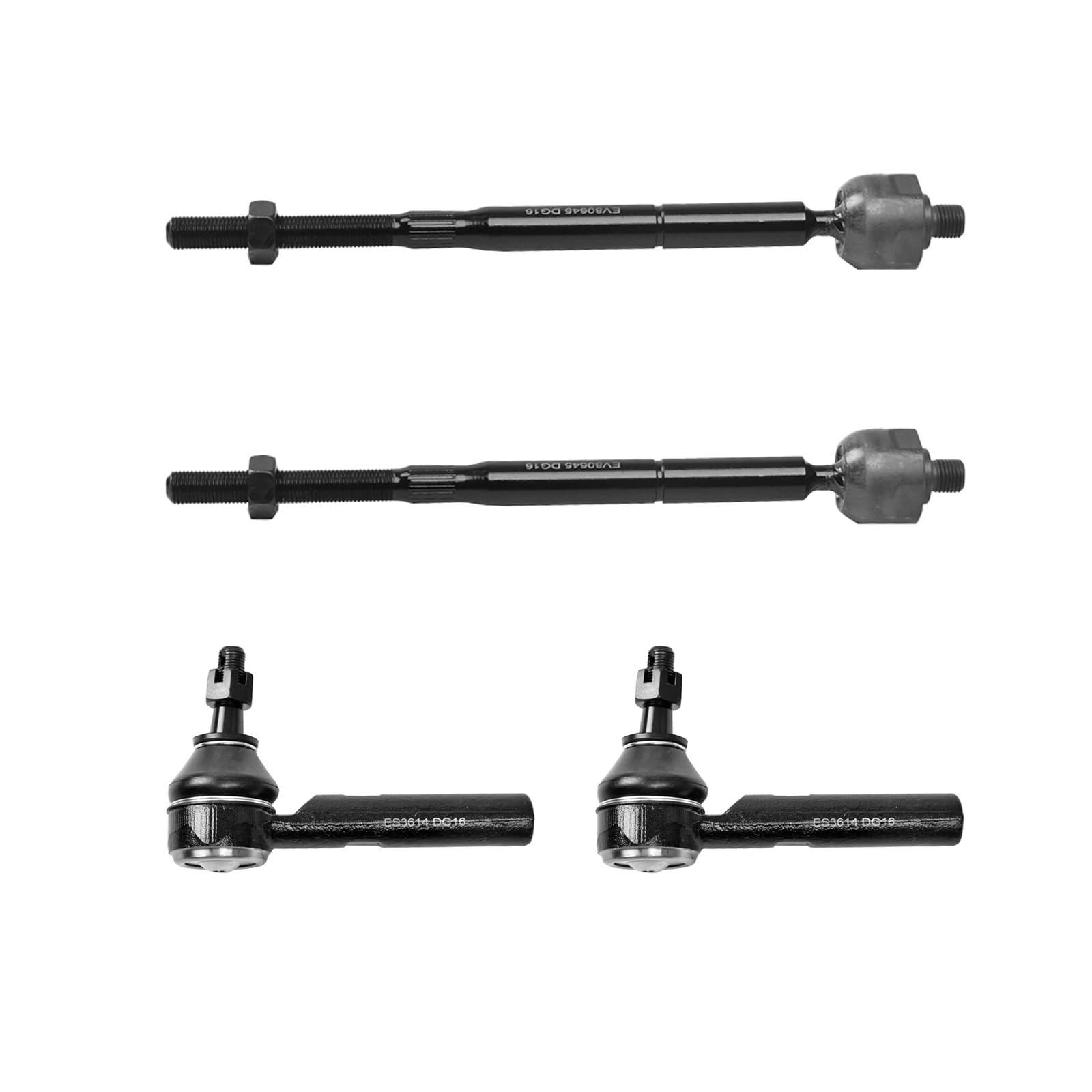 Motorman 4 pcs (2) EV80645+(2) ES3614(ES800408) Front Tie Rod End Set for 2005-2007 Chrysler Town & Country,2007-2012 Dodge Caliber,2005-2007 Dodge Caravan Grand Caravan