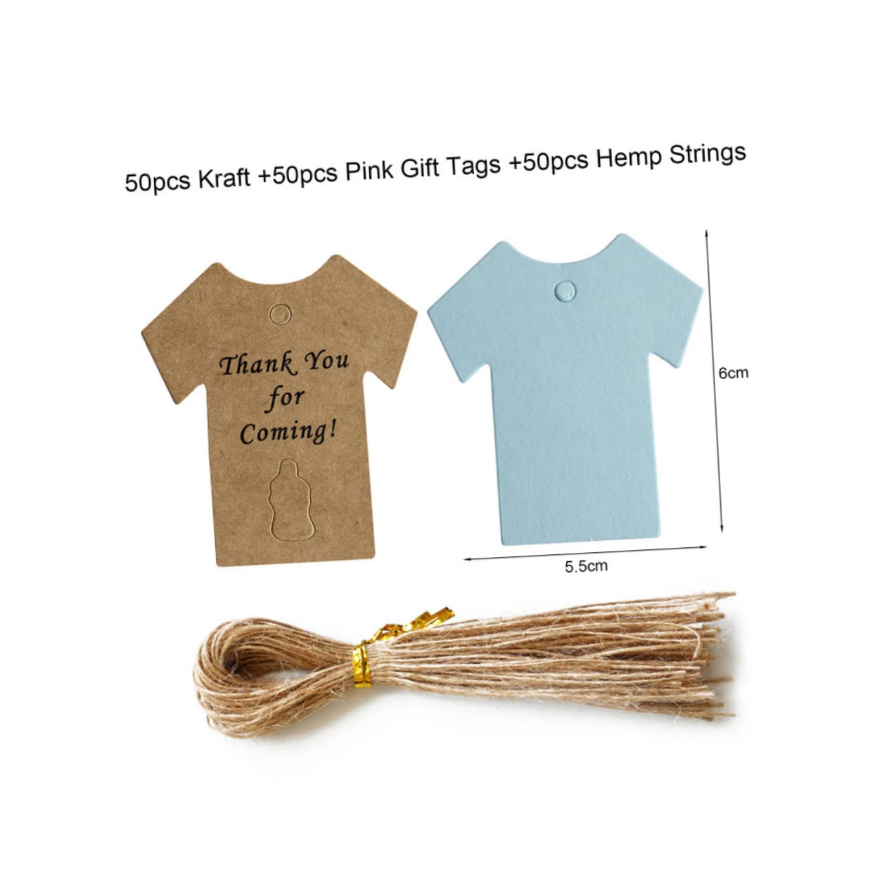 GOOHOCHY 50 Sets Kraft Paper Hang Tag Jewelry Making Charms Wedding Tags Thank You Label Tag Gender Reveal Thank Wedding Tags Labels Kraft Paper Tag Blank Skirt