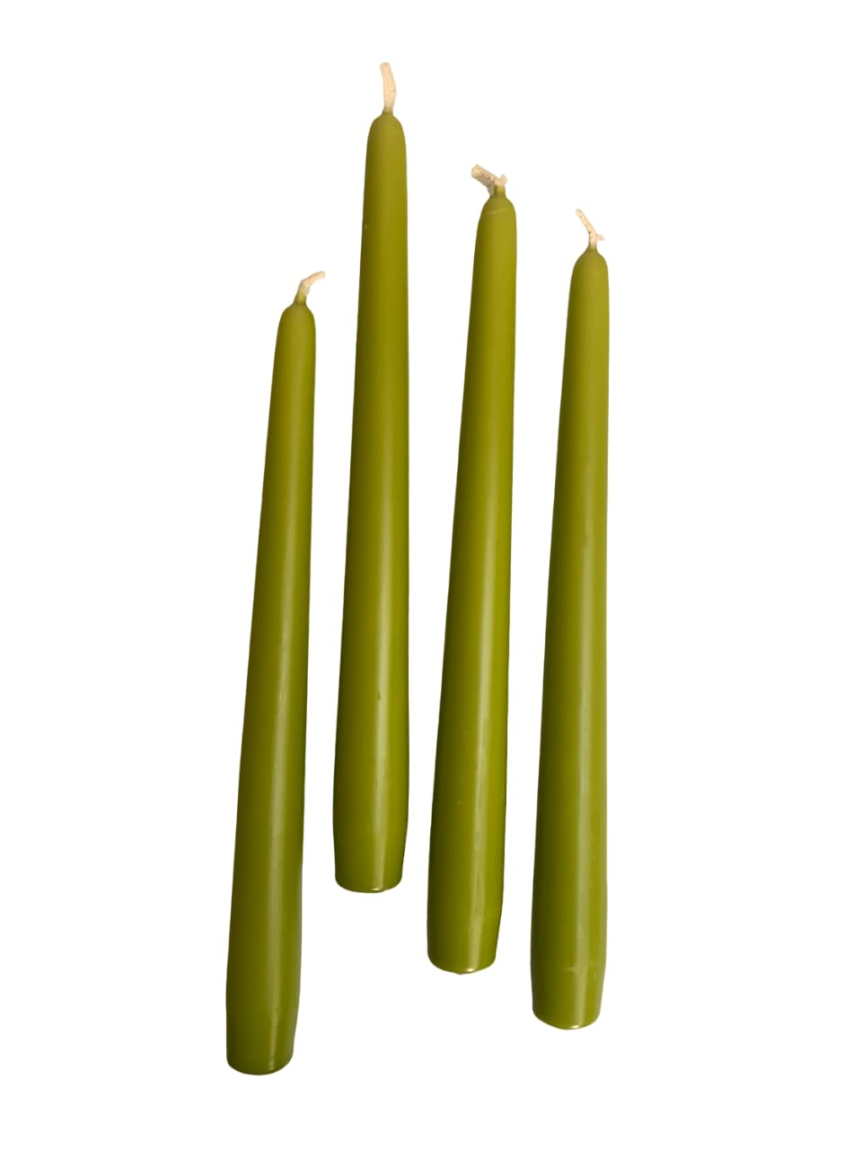 10 Bougies Coniques Cereria Di Giorgio 2,2 Cm Hauteur 25 Cm - Bougies Décoratives Pour La Maison - Couleur Vert Olive - Durée 7 Heures - Inodore - Cire Végétalienne Naturelle