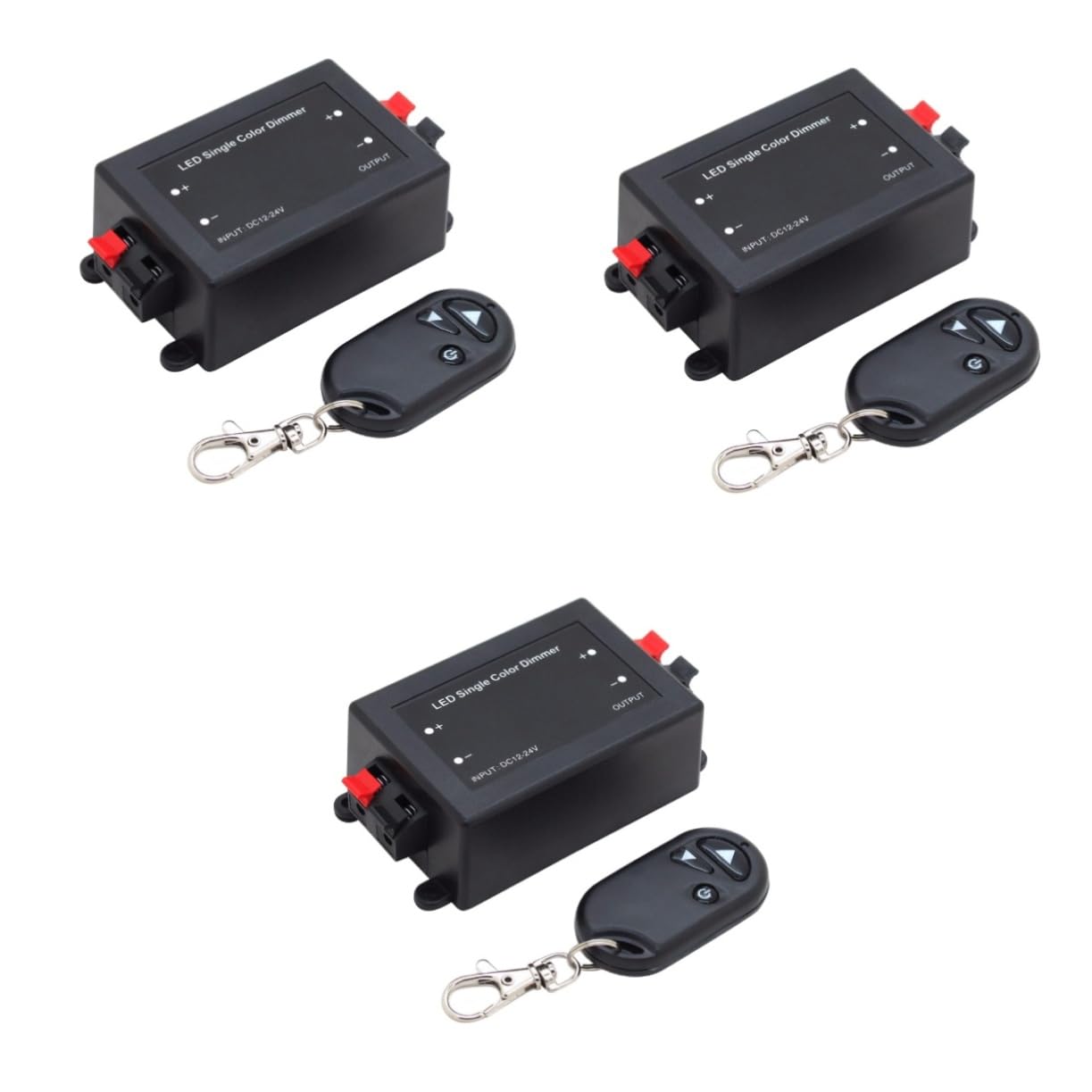 OSALADI 3 Stücke Einzelnen Licht Dimmer Einzelnen Controller 12v-24v Dimmer Pwm Digitale Fernbedienung Helligkeit Ebene
