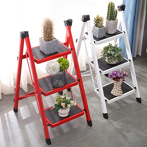 Toolf 3 Step Ladder, Lightweight Folding Step Stool With Wide Platform, 3 Anti-Slip Steps Ladder For Your Kitchen, Pantry, Closets, Or Home Office,Modern Stool, Indoor #TOP1