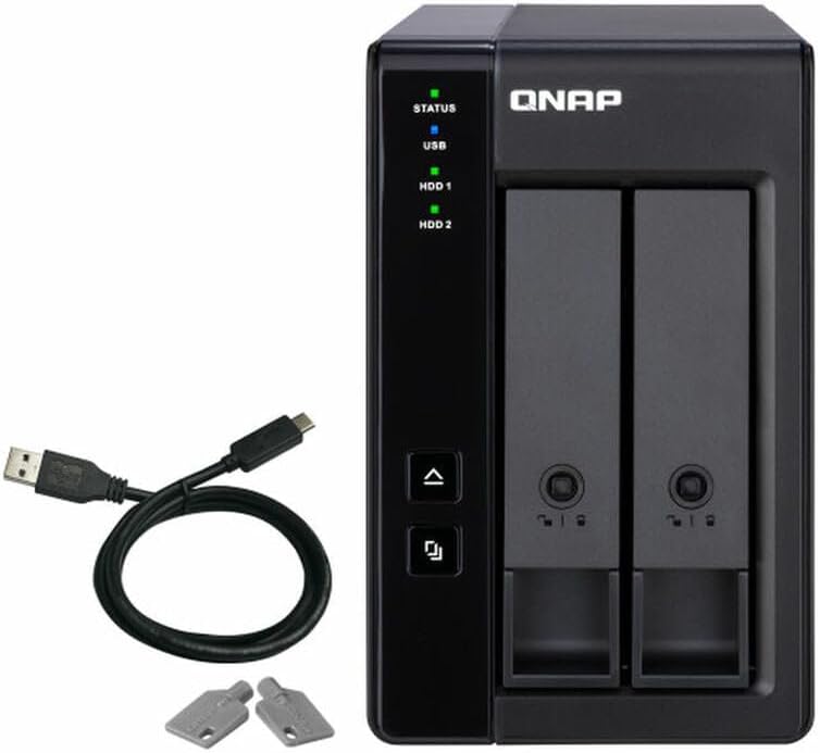 QNAP TR-002 2 Bay USB Type-C Direct Attached Storage DAS with hardware RAID Diskless TR-002-US