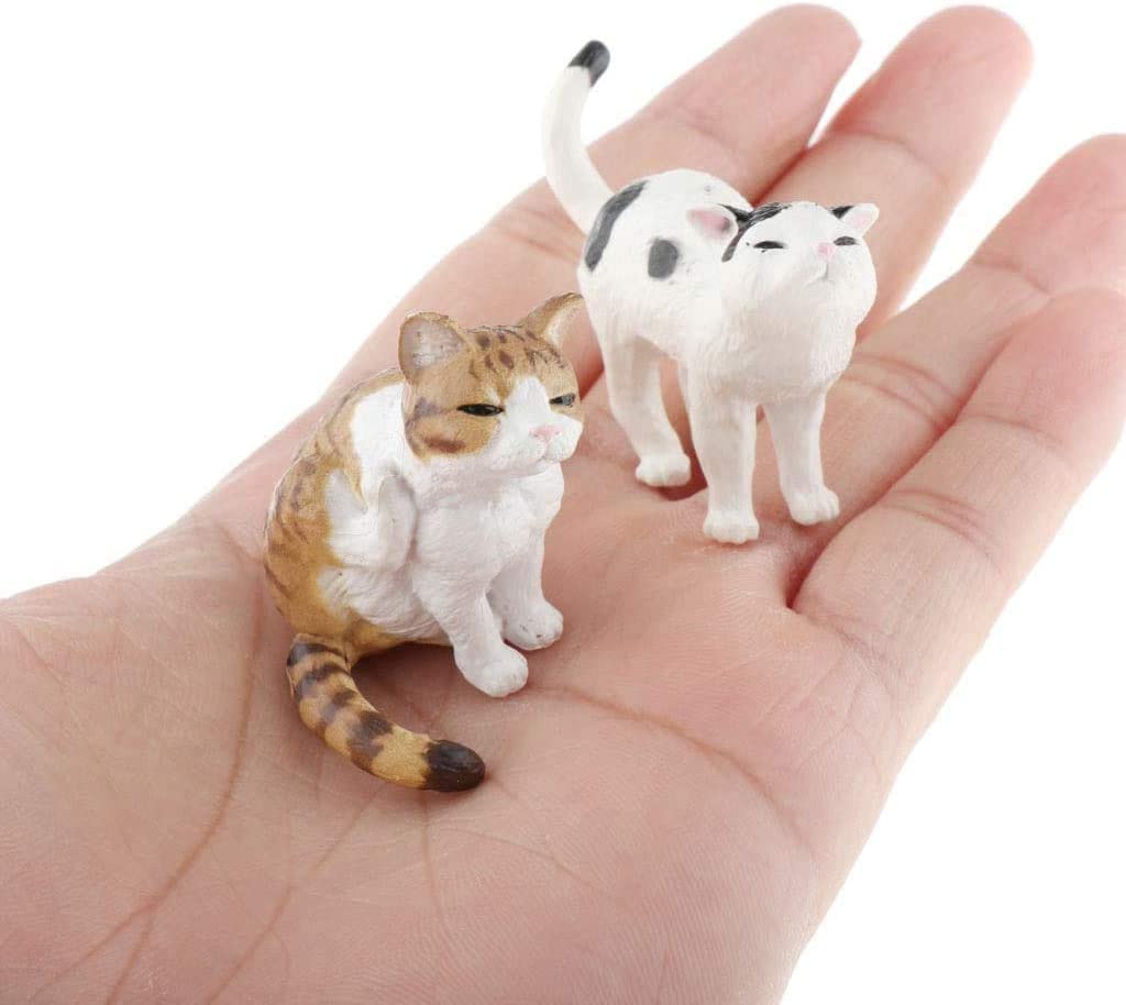 Amazon.co.jp: 4個セット 1/12ドールハウス ミニチュア 猫 動物
