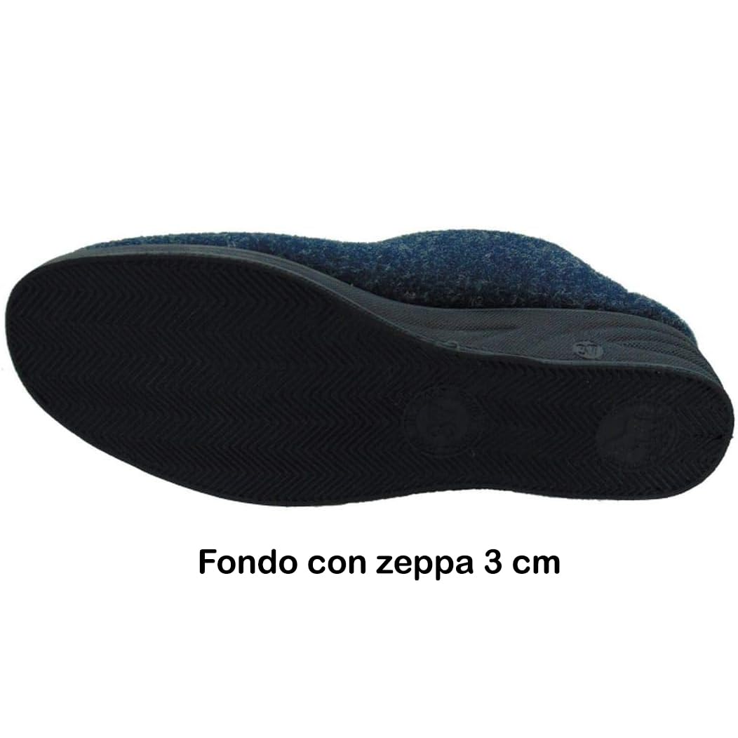 DONNA comode con cerniera foderate in lana lavabili risvoltino sulla caviglia contorno cucito 105 made in italy