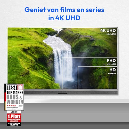 MEDION 163,9 cm (65 inch) MiniLED TiVo televisie (Smart-TV, Dolby Vision HDR, subwoofer, MEMC, micro dimming, TiVo media portal, Netflix, Prime Video, Disney+, Dolby Atmos, PVR, Bluetooth, MD 865900) - Afbeelding 6