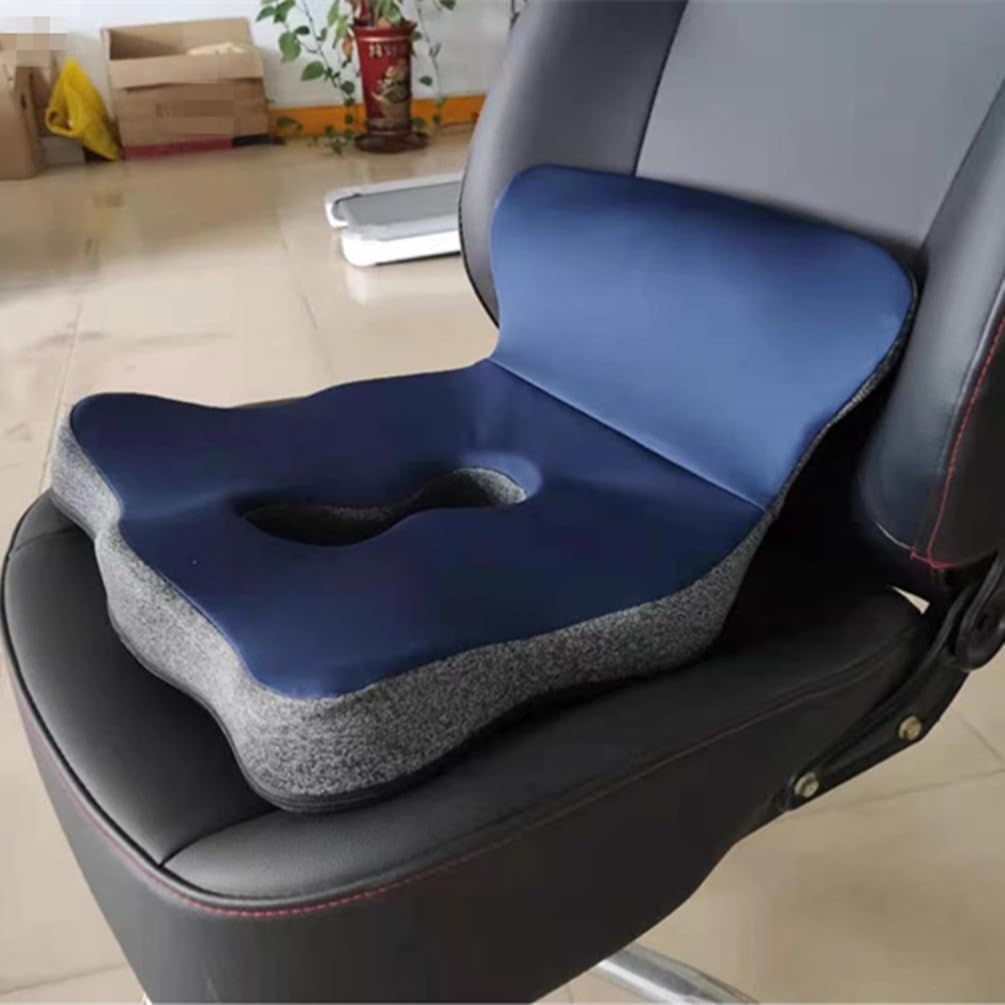 Coussin De Bureau Ergonomique Découpe Coccyx - Support Lombaire Mousse Mémoire 43x39cm Coussin Pour Soulager Le Coccyx Coussin De Bureau Ergonomique Découpe Coccyx - Support Lombaire Mousse Mémoire 43x39cm Coussin Pour Soulager Le Coccyx