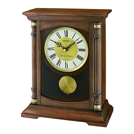 Seiko Melody - Reloj de Mesa con péndulo, Madera, marrón, 16,5 x 30,1 x 39,1 cm