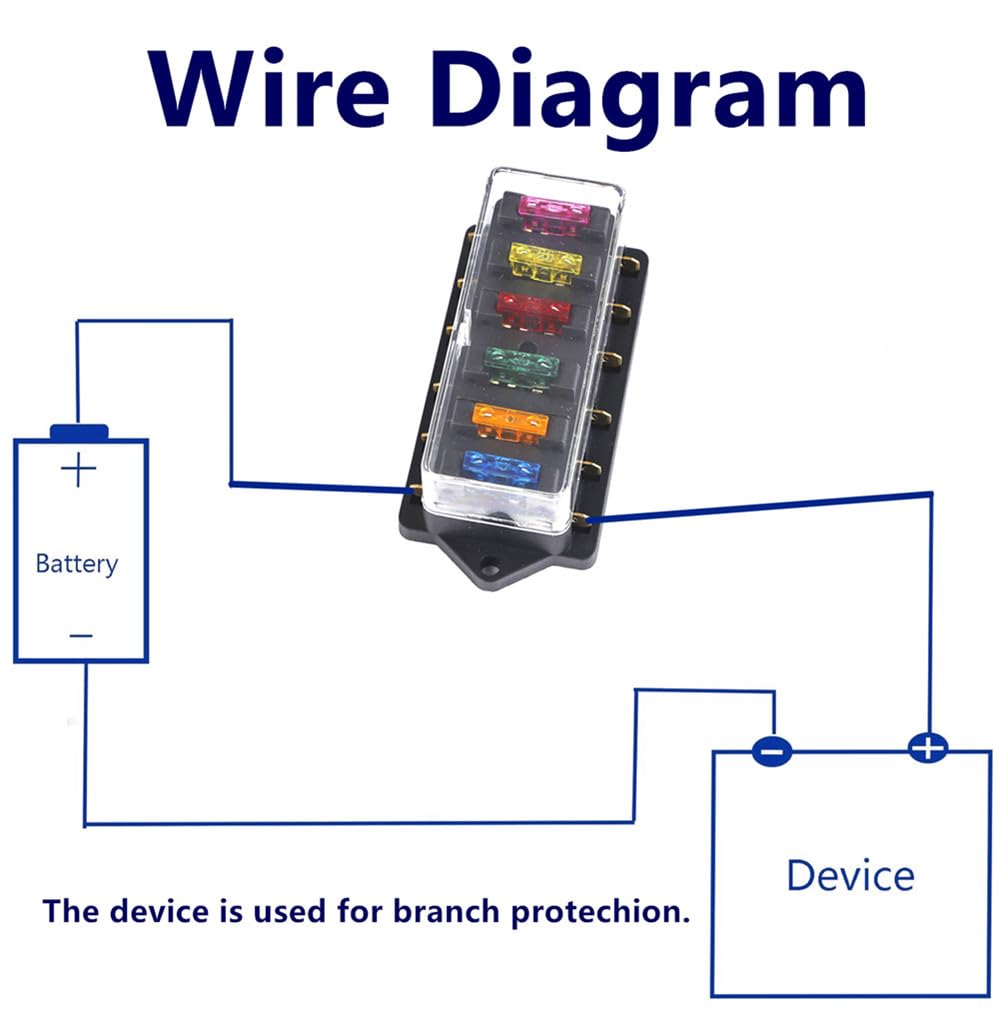 6-fach Sicherungskasten Mit LED Anzeige - Für Auto, Boot & Wohnmobil