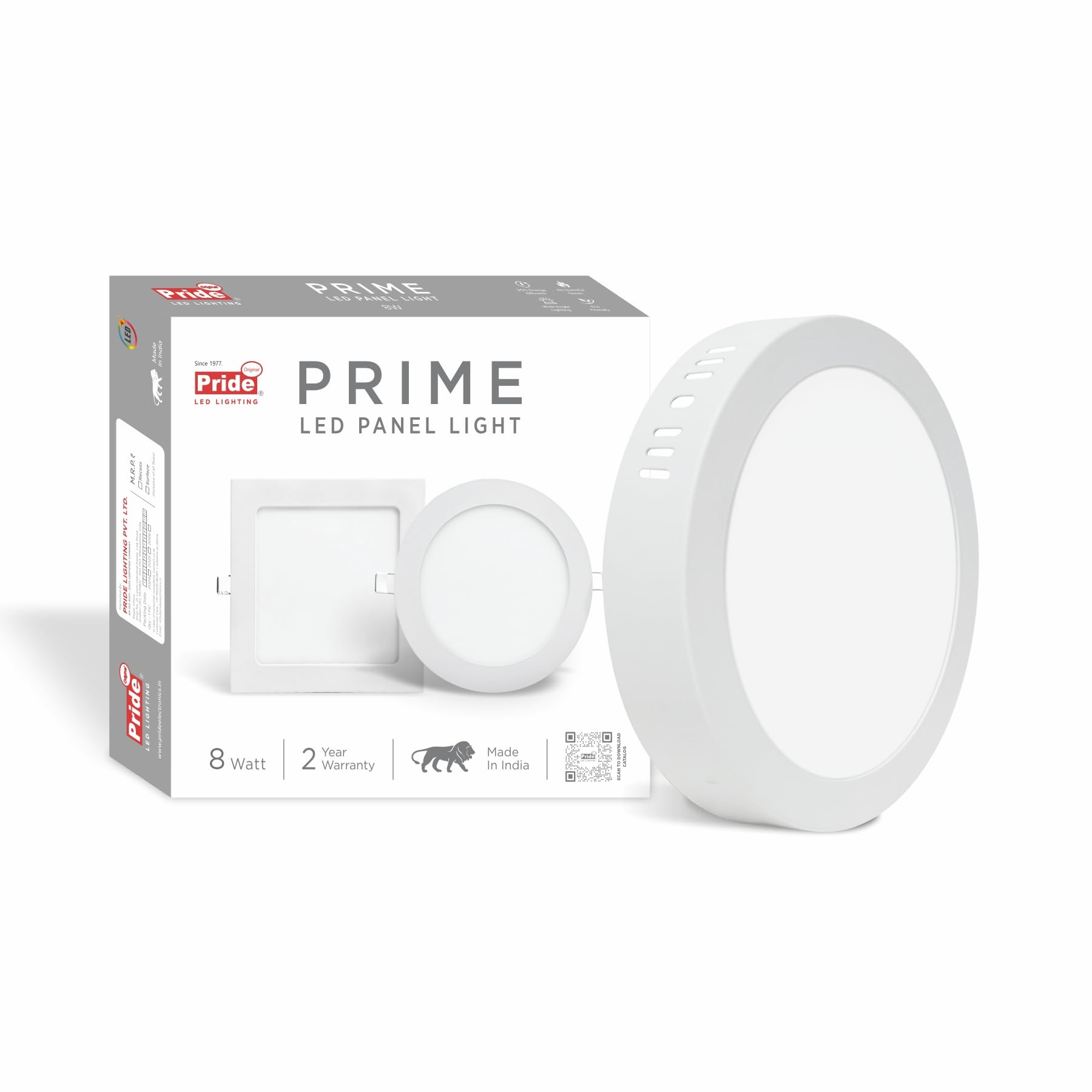 Pride Lighting | Prime LED Panel | 8 Watt | Round | Surface Ceiling Light (White)-image-23