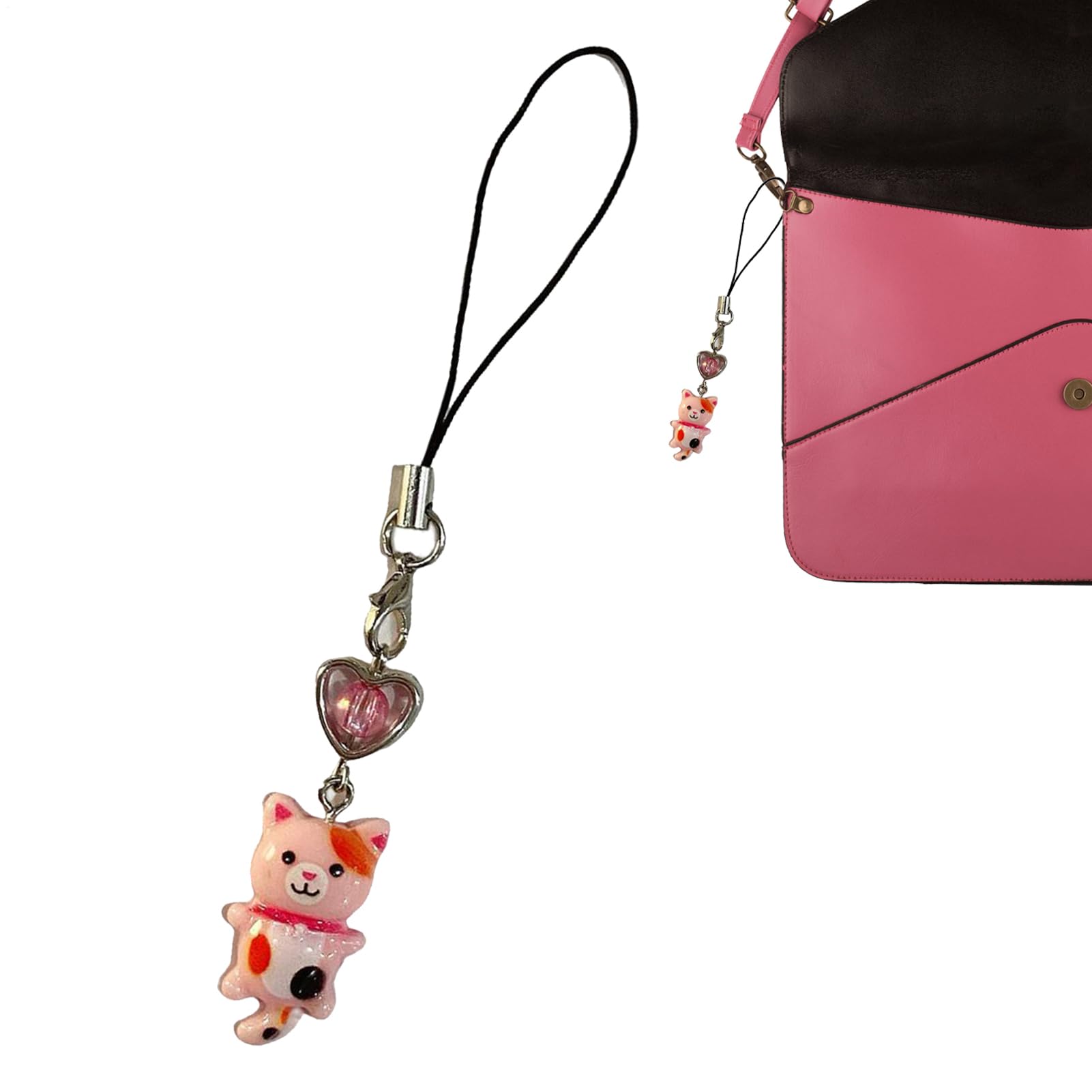 Eventerde Mobile Phone Charm, Lanyard with Pendant, Anti-Lost Cat Decoration, Stylish Accessory for Bags, Keys, Mobile Phone, Children, Adults — view 12