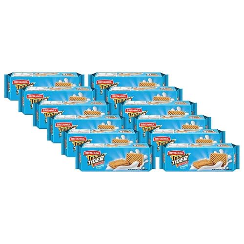 Miniatura 23 de Britannia Tiger Glucose Biscuits Family Pack 21.2oz (600g) – Saludable y delicioso – Desayuno para niños y aperitivos para la hora del té