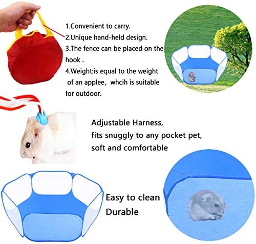 GABraden Small Animals Tent,Reptiles Cage,Breathable Transparent Pet Playpen Pop Open Outdoor/Indoor Exercise Fence,Portable Yard Fence