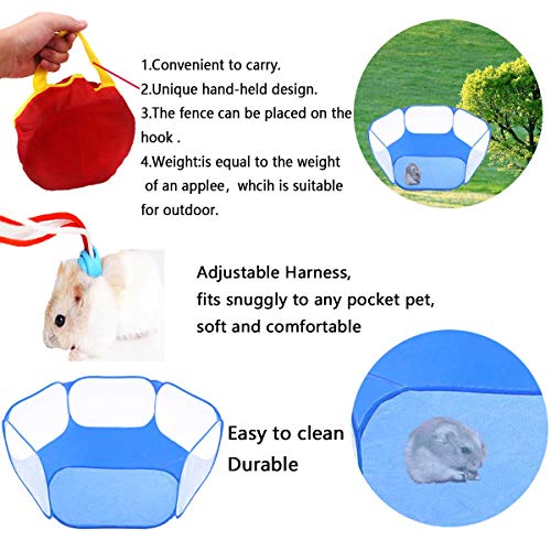 GABraden Small Animals Tent,Reptiles Cage,Breathable Transparent Pet Playpen Pop Open Outdoor/Indoor Exercise Fence,Portable Yard Fence for Guinea Pig,Rabbits, Hamster,Chinchillas and Hedgehogs - Image 6
